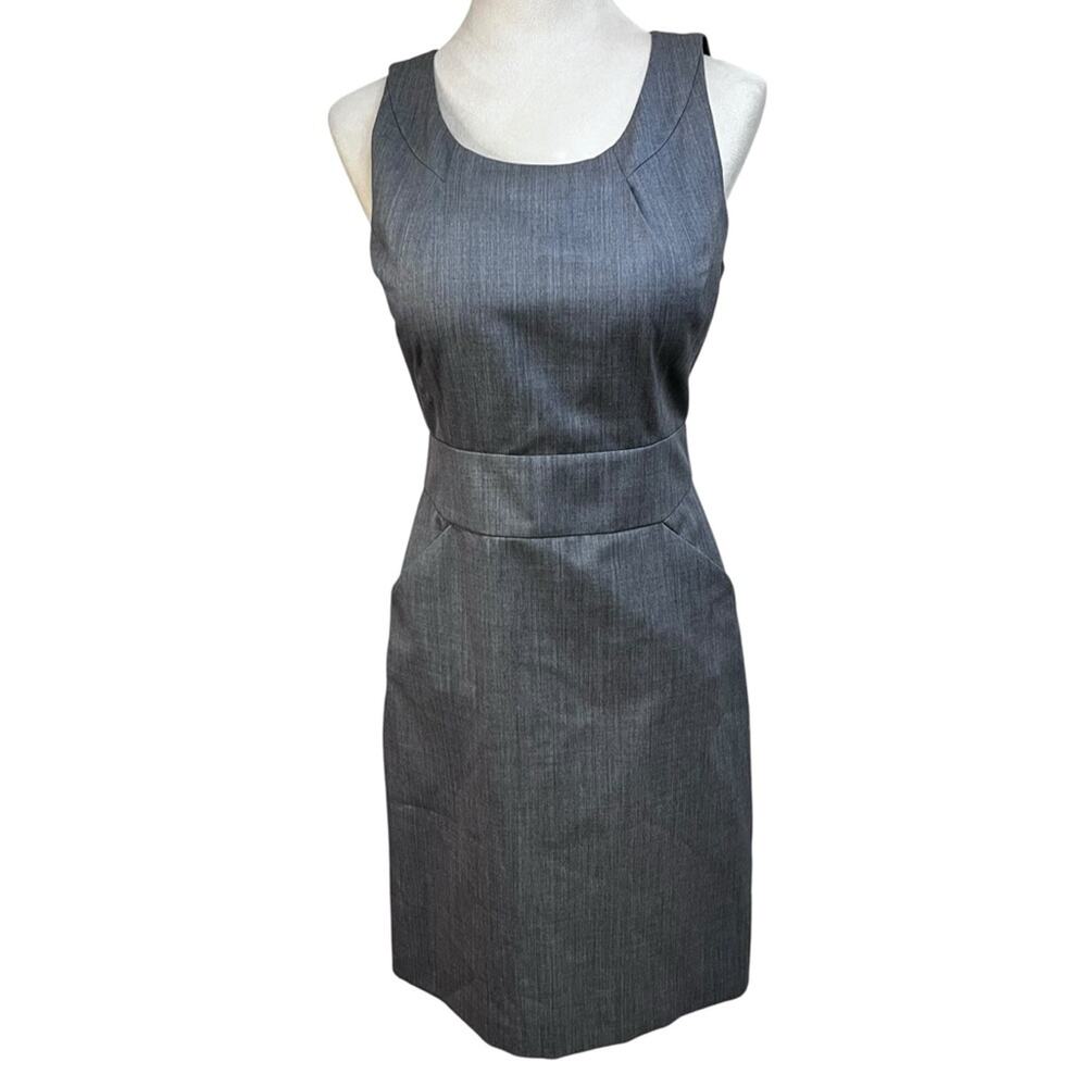 Wool Blend Sheath Career Dress Gray Office Work Dress J.Crew Size 6